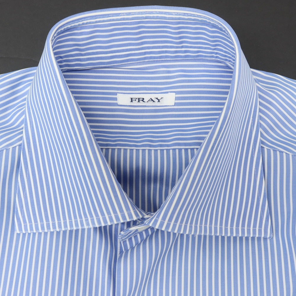 【中古】フライ FRAY コットン ストライプ ドレスシャツ ブルーxホワイト【 38 】【 状態ランクD 】【 メンズ 】