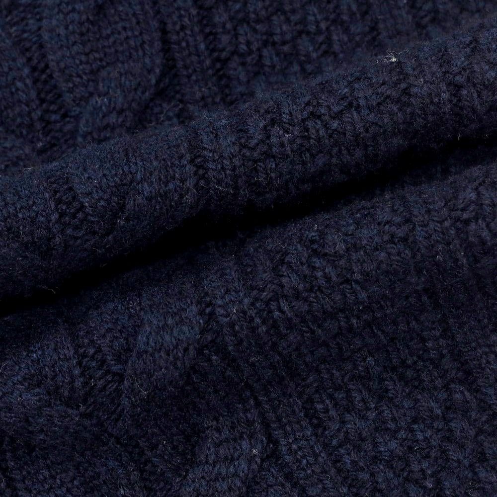 【中古】ドルモア DRUMOHR ミドルゲージ ウール タートルネック プルオーバーニット ネイビー【 48 】【 状態ランクB 】【 メンズ 】