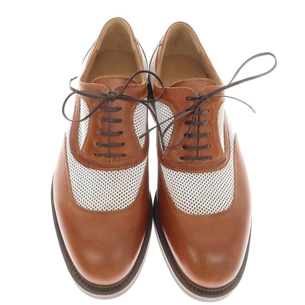 【中古】サルヴァトーレフェラガモ Salvatore Ferragamo メッシュ&レザー ドレスシューズ ブラウンxホワイト【 7 】【 状態ランクA 】【 メンズ 】