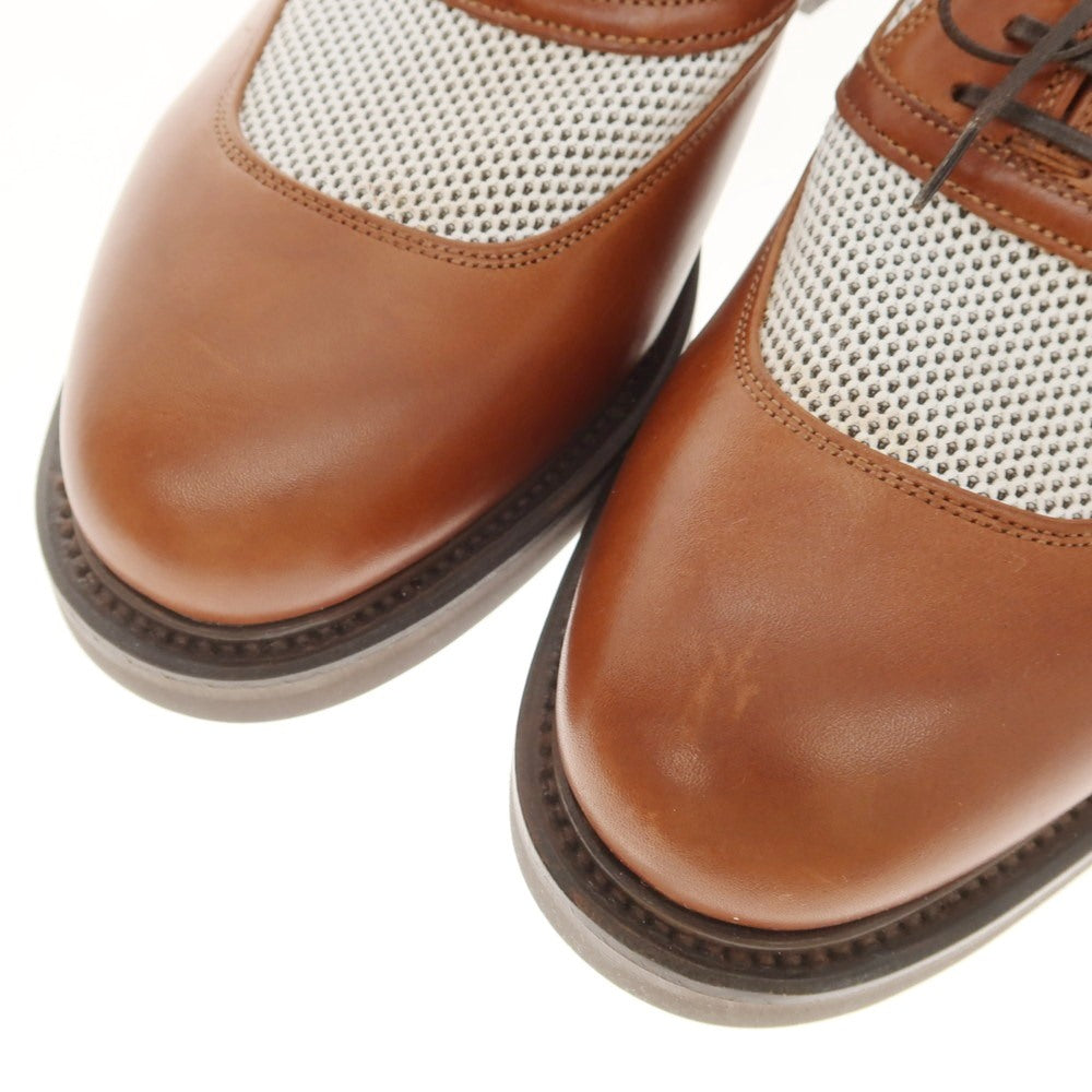 【中古】サルヴァトーレフェラガモ Salvatore Ferragamo メッシュ&レザー ドレスシューズ ブラウンxホワイト【 7 】【 状態ランクA 】【 メンズ 】