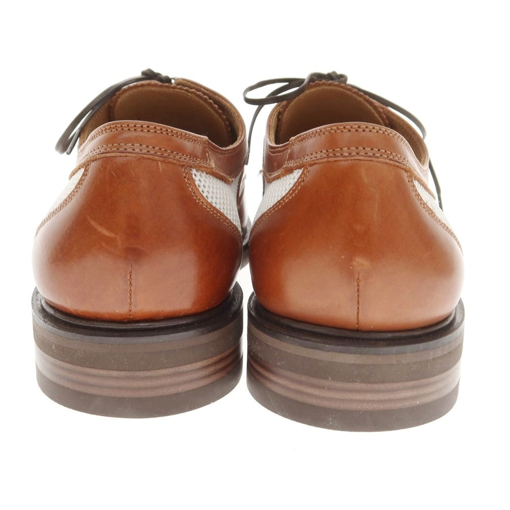 【中古】サルヴァトーレフェラガモ Salvatore Ferragamo メッシュ&レザー ドレスシューズ ブラウンxホワイト【 7 】【 状態ランクA 】【 メンズ 】