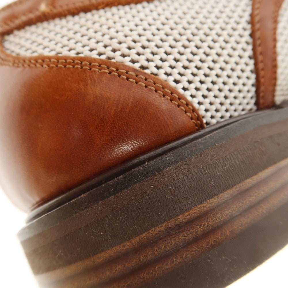 【中古】サルヴァトーレフェラガモ Salvatore Ferragamo メッシュ&レザー ドレスシューズ ブラウンxホワイト【 7 】【 状態ランクA 】【 メンズ 】