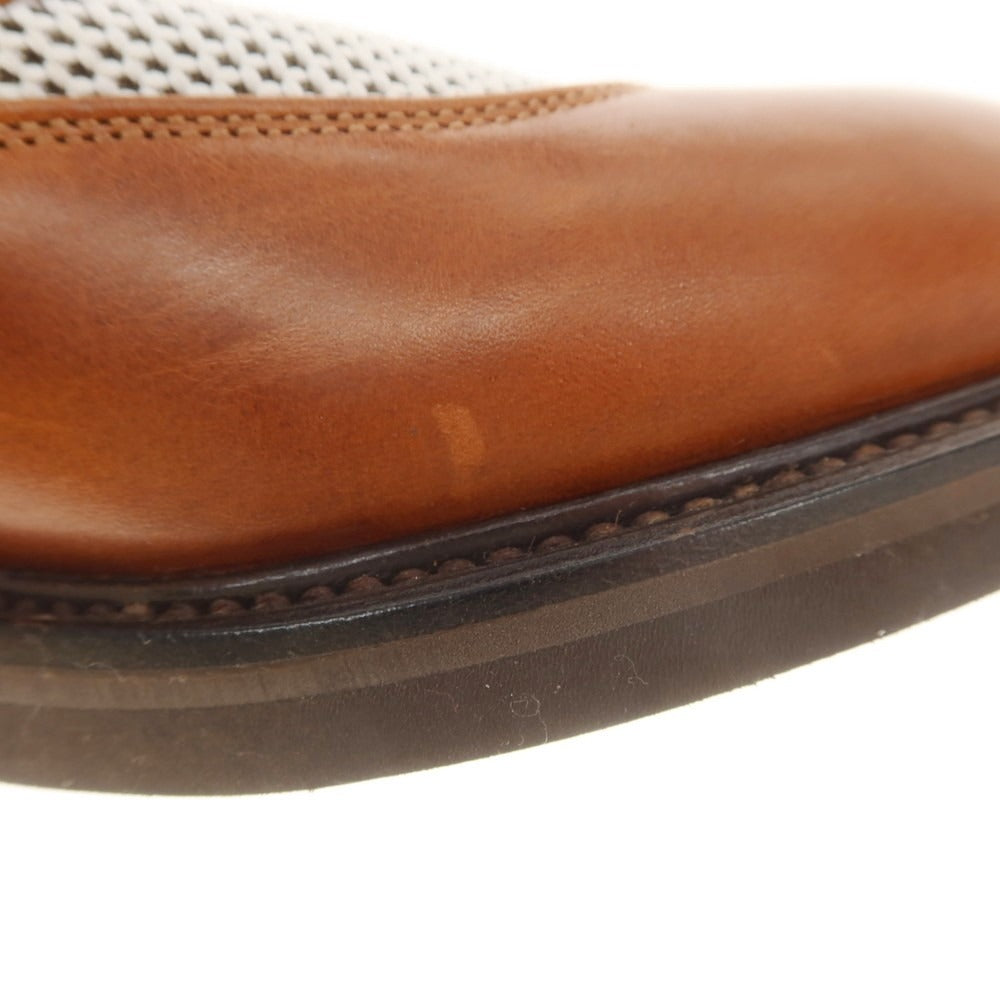 【中古】サルヴァトーレフェラガモ Salvatore Ferragamo メッシュ&レザー ドレスシューズ ブラウンxホワイト【 7 】【 状態ランクA 】【 メンズ 】