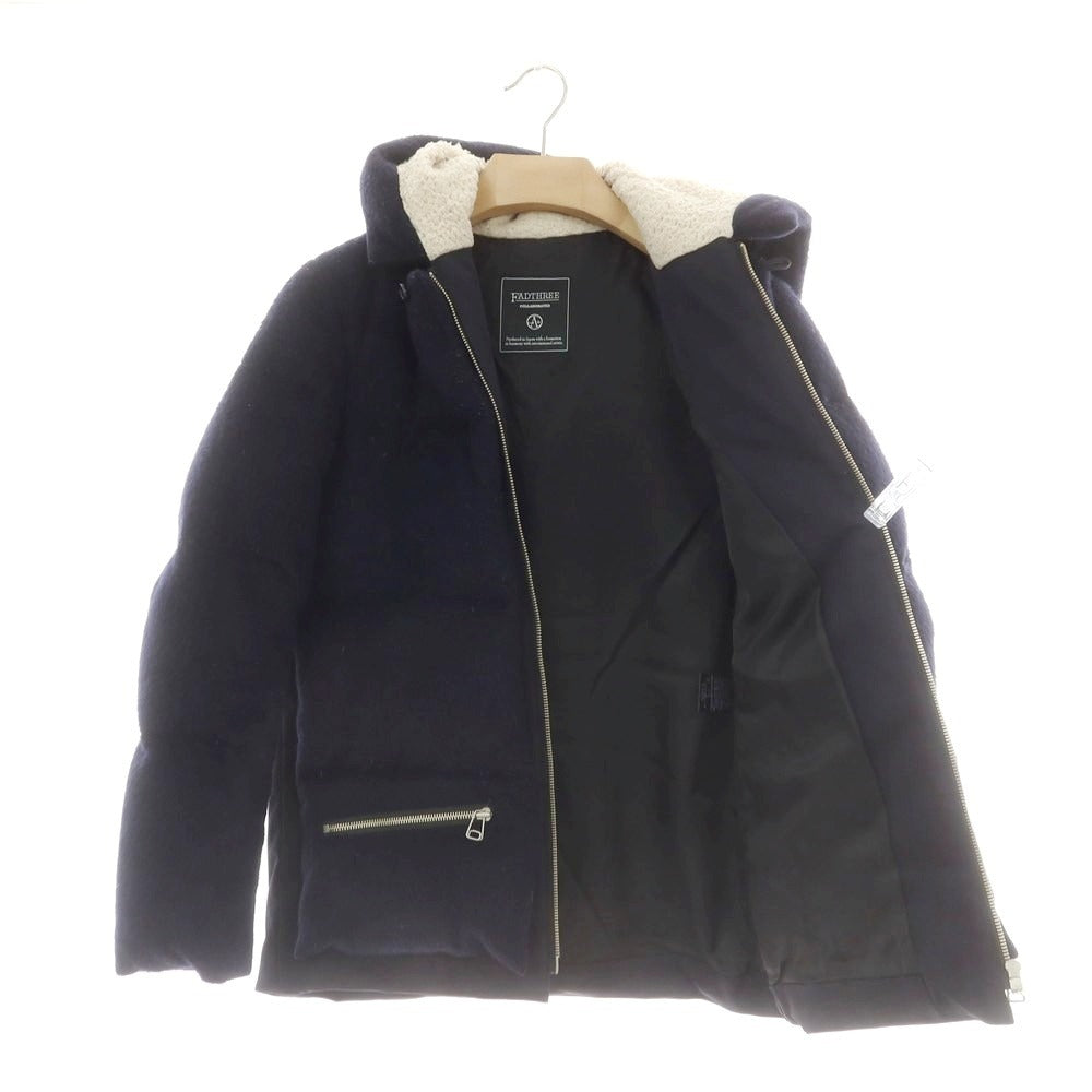 【中古】ファドスリー FAD 3 ウールアルパカ ダウンジャケット ネイビー【 M 】【 状態ランクC 】【 メンズ 】