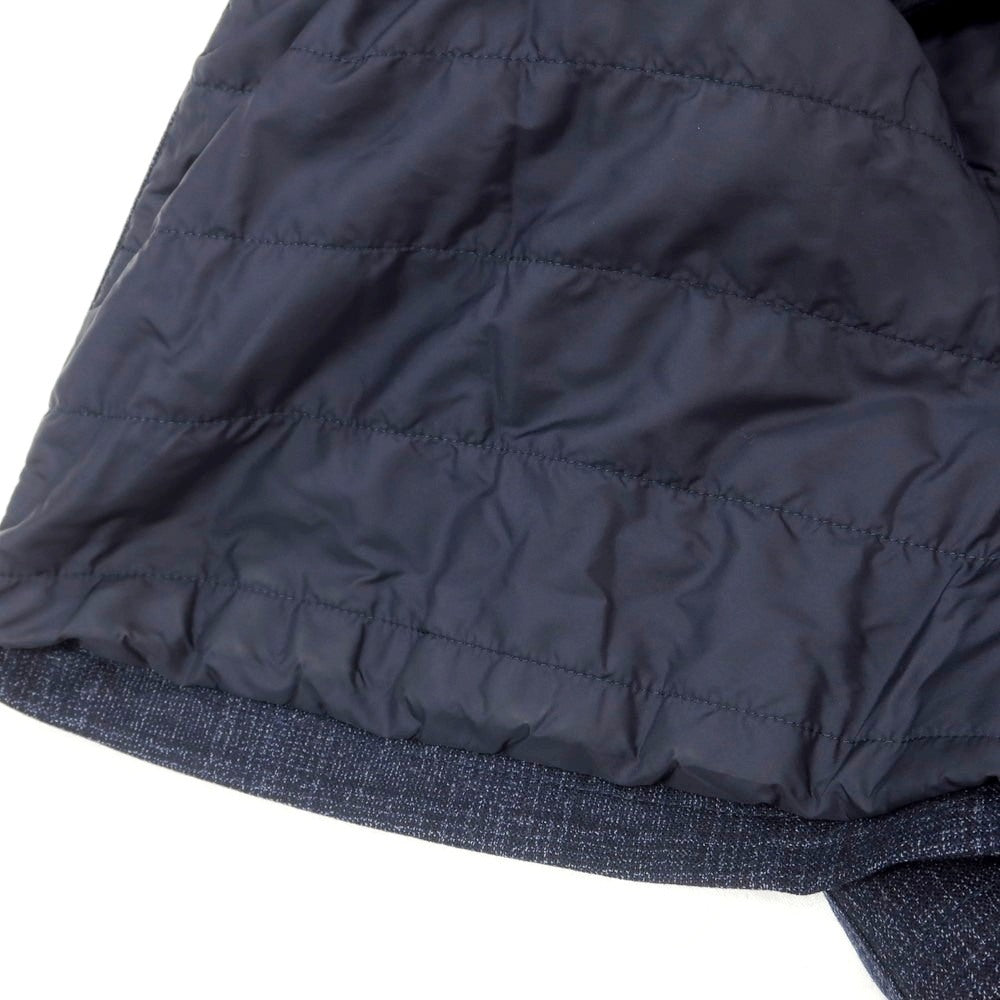 【中古】コルネリアーニ CORNELIANI ウール グレンチェック 中綿入り チェスターフィールドコート ネイビー【 46 】【 状態ランクB 】【 メンズ 】