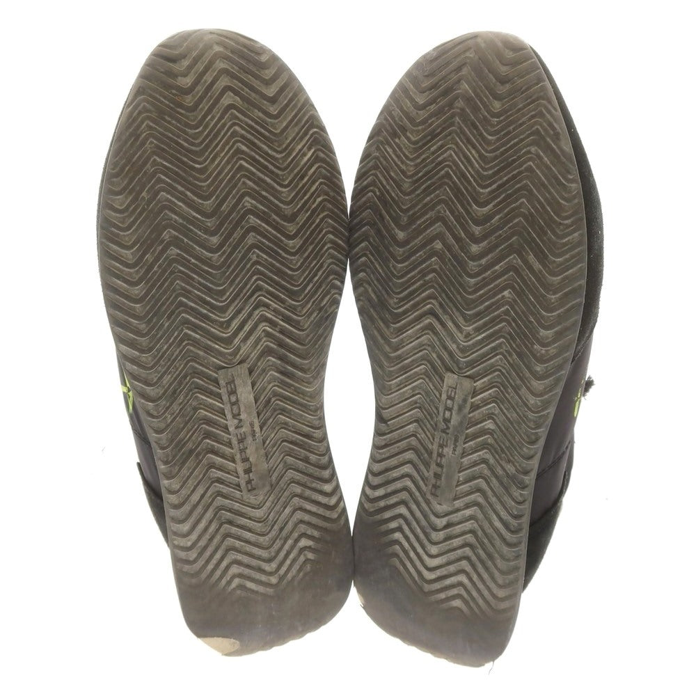 【中古】フィリップモデル PHILIPPE MODEL スニーカー ブラックxイエロー×シルバー【 40 】【 状態ランクC 】【 メンズ 】