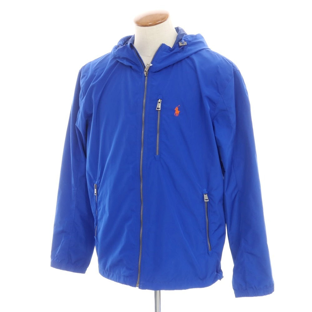 【中古】ポロ ラルフローレン Polo Ralph Lauren ポリエステル フーデッドブルゾン ブルー【 M 】【 状態ランクB 】【 メンズ 】