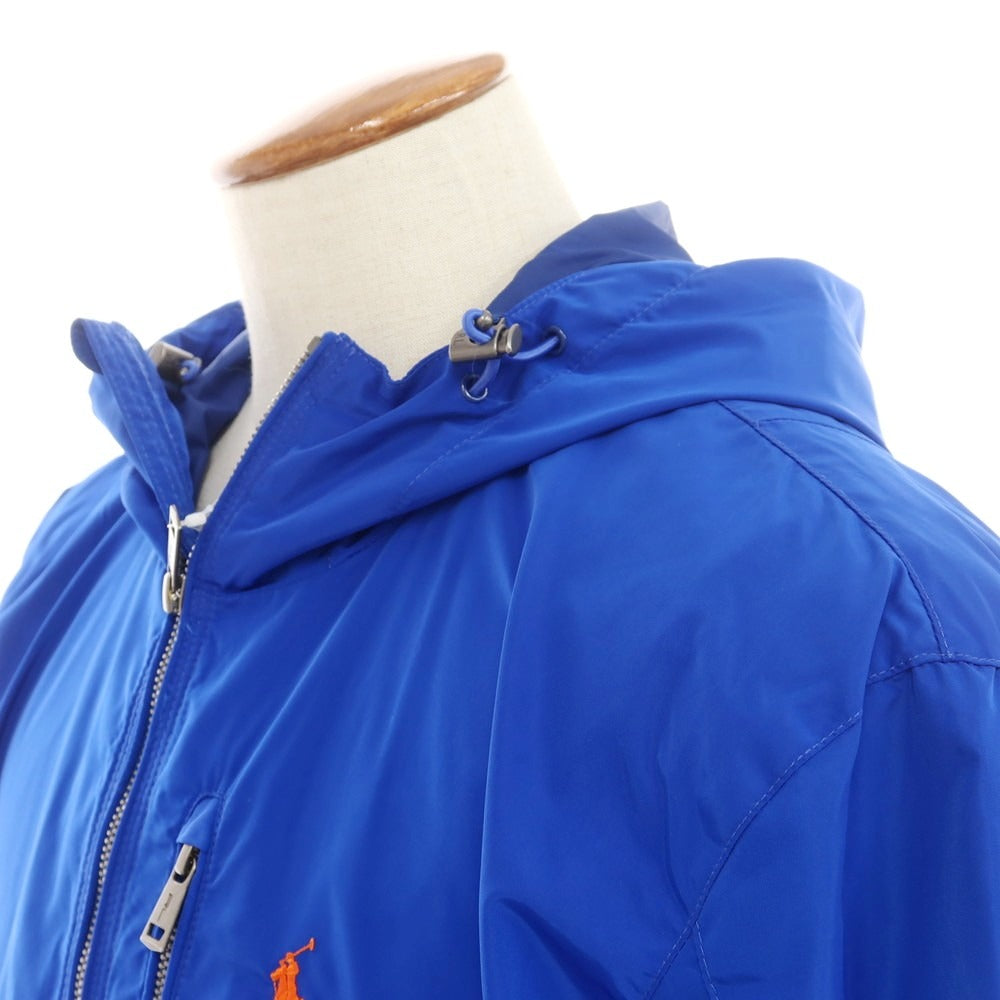 【中古】ポロ ラルフローレン Polo Ralph Lauren ポリエステル フーデッドブルゾン ブルー【 M 】【 状態ランクB 】【 メンズ 】