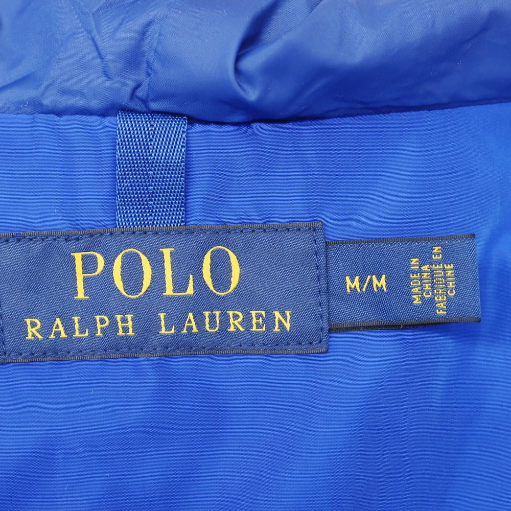 【中古】ポロ ラルフローレン Polo Ralph Lauren ポリエステル フーデッドブルゾン ブルー【 M 】【 状態ランクB 】【 メンズ 】