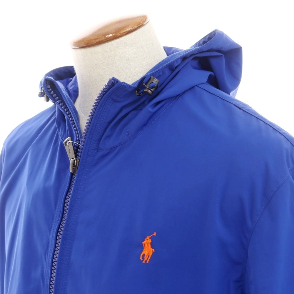 【中古】ポロ ラルフローレン Polo Ralph Lauren ポリエステル フーデッドブルゾン ブルー【 M 】【 状態ランクC 】【 メンズ 】