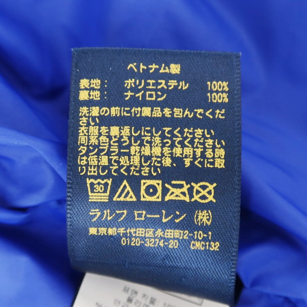 【中古】ポロ ラルフローレン Polo Ralph Lauren ポリエステル フーデッドブルゾン ブルー【 M 】【 状態ランクC 】【 メンズ 】