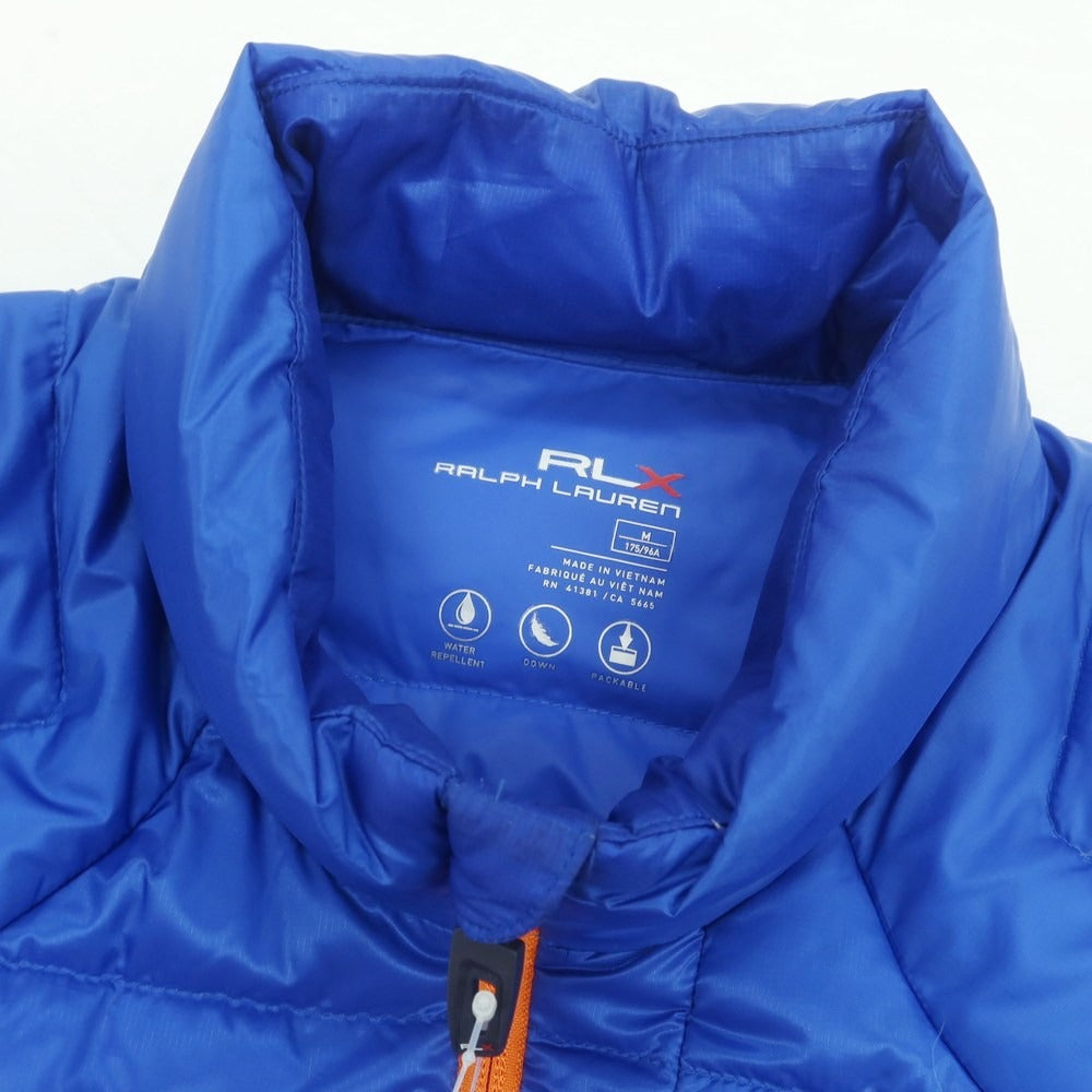 【中古】アールエルエックス ラルフローレン RLX RALPH LAUREN ナイロン ダウンジャケット ブルー【 M 】【 状態ランクC 】【 メンズ 】
