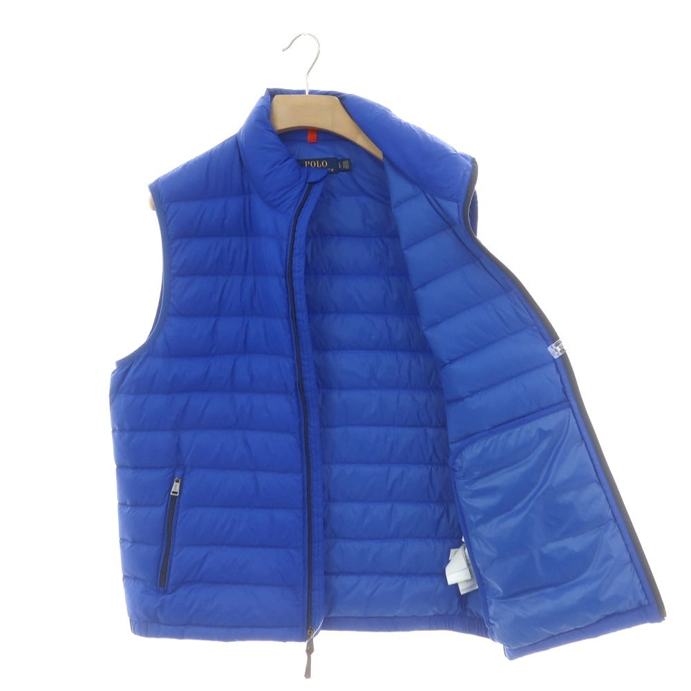 【中古】ポロ ラルフローレン Polo Ralph Lauren ナイロン ダウンベスト ブルー【 L 】【 状態ランクC 】【 メンズ 】