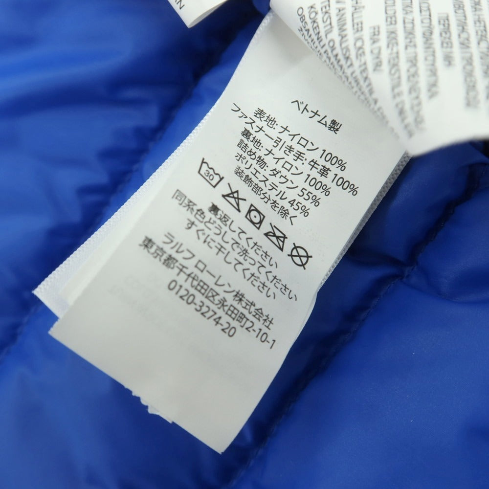 【中古】ポロ ラルフローレン Polo Ralph Lauren ナイロン ダウンベスト ブルー【 L 】【 状態ランクC 】【 メンズ 】
