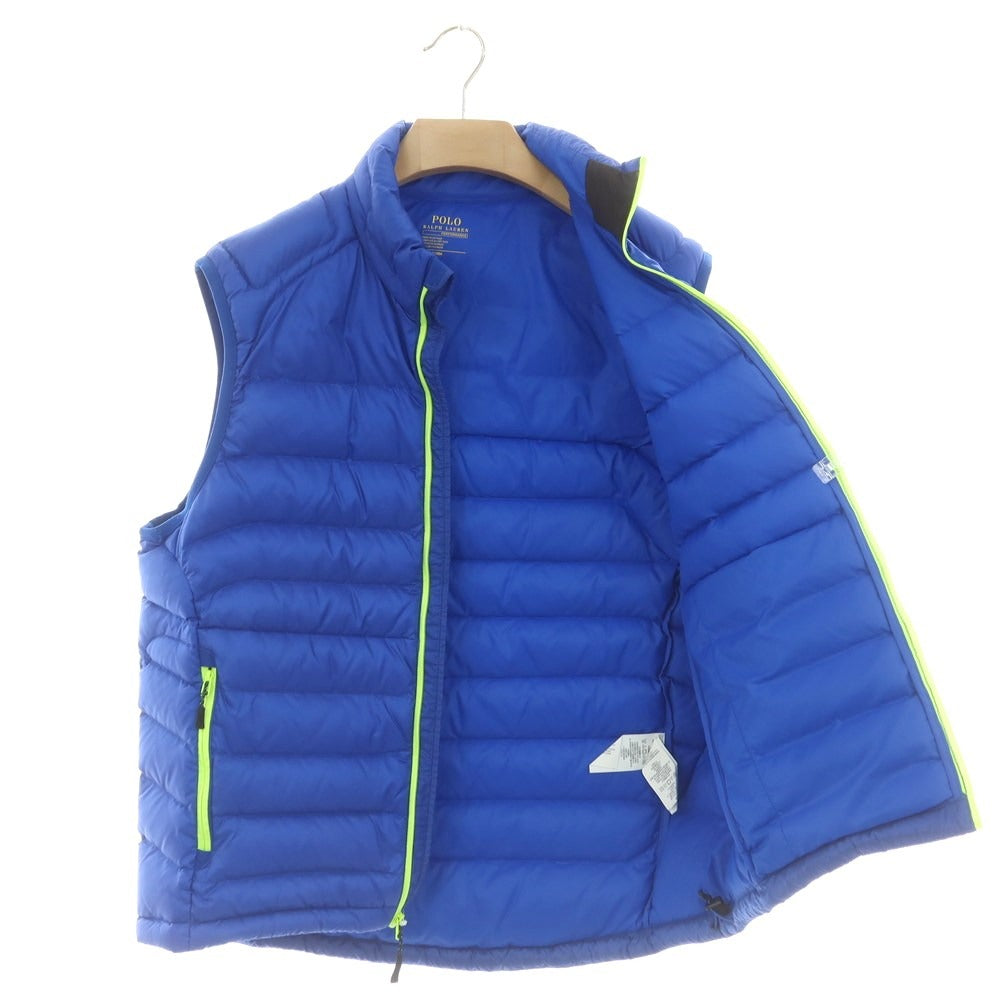 【中古】ポロ ラルフローレン Polo Ralph Lauren ナイロン ダウンベスト ブルー【 L 】【 状態ランクB 】【 メンズ 】