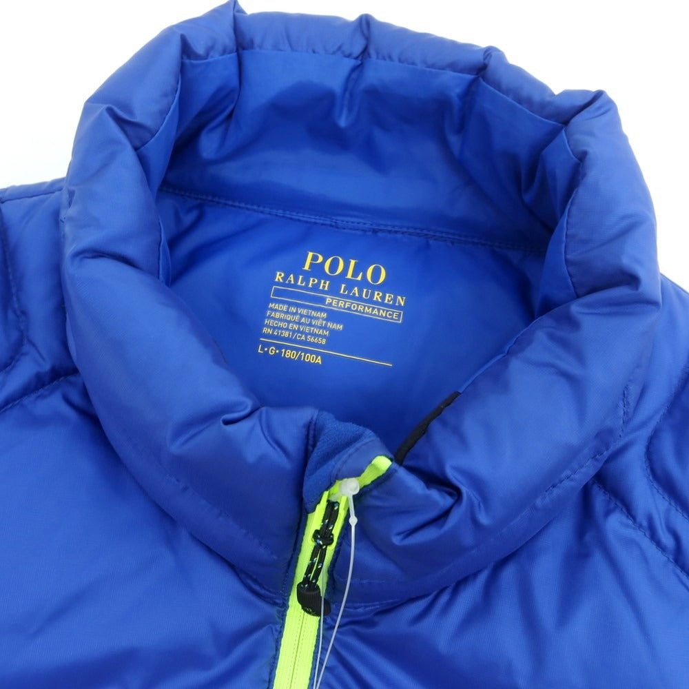 【中古】ポロ ラルフローレン Polo Ralph Lauren ナイロン ダウンベスト ブルー【 L 】【 状態ランクB 】【 メンズ 】