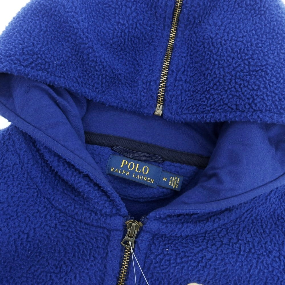【中古】ポロ ラルフローレン Polo Ralph Lauren フーデッド フリースジャケット ブルー【 M 】【 状態ランクB 】【 メンズ 】