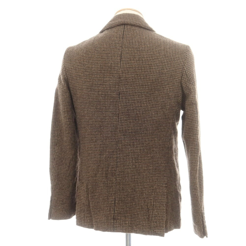 【中古】コムデギャルソン オムドゥ COMME des GARCONS HOMME DEUX 2024年秋冬 ウール ガンクラブチェック テーラードジャケット ブラウン系【 S 】【 状態ランクA 】【 メンズ 】