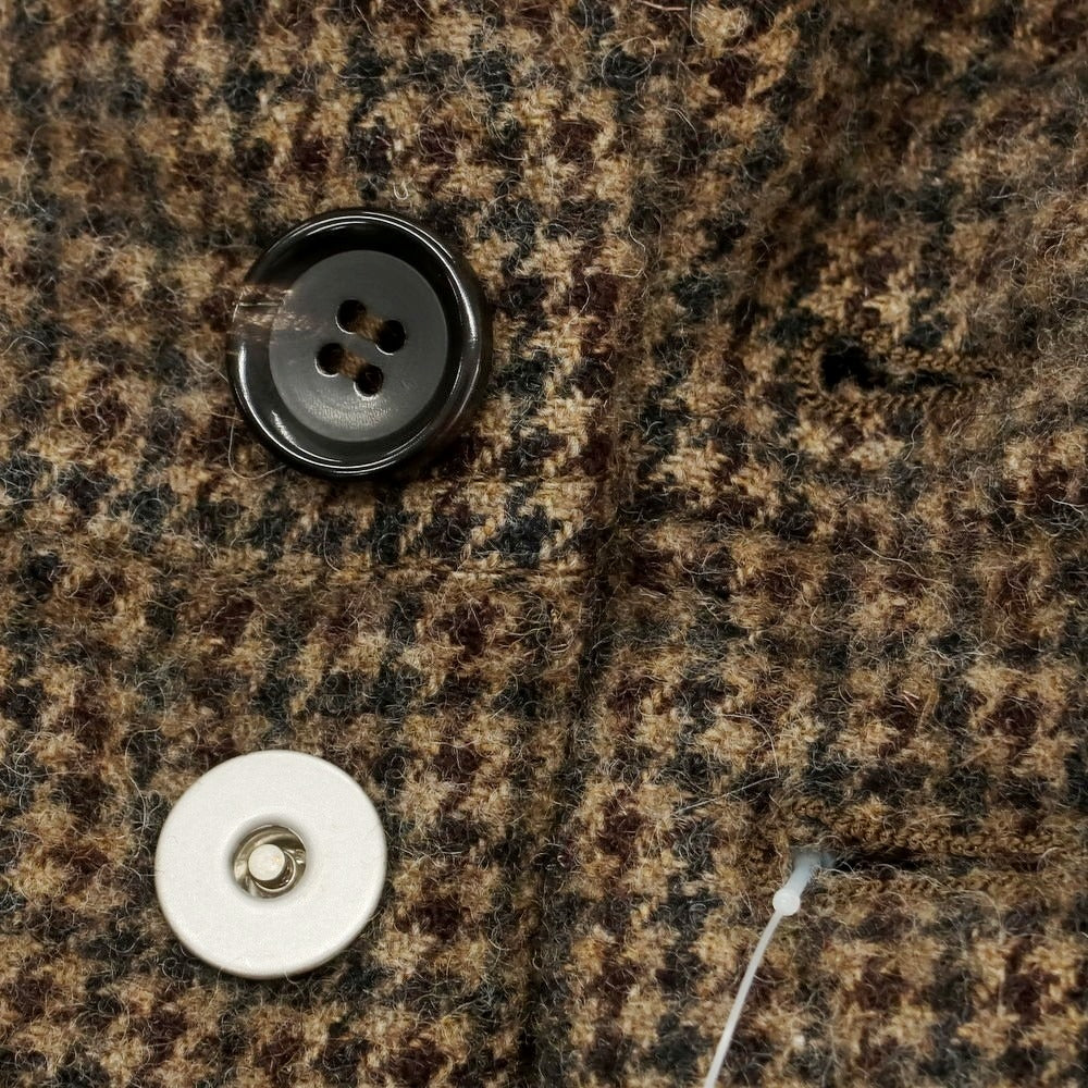 【中古】コムデギャルソン オムドゥ COMME des GARCONS HOMME DEUX 2024年秋冬 ウール ガンクラブチェック テーラードジャケット ブラウン系【 S 】【 状態ランクA 】【 メンズ 】