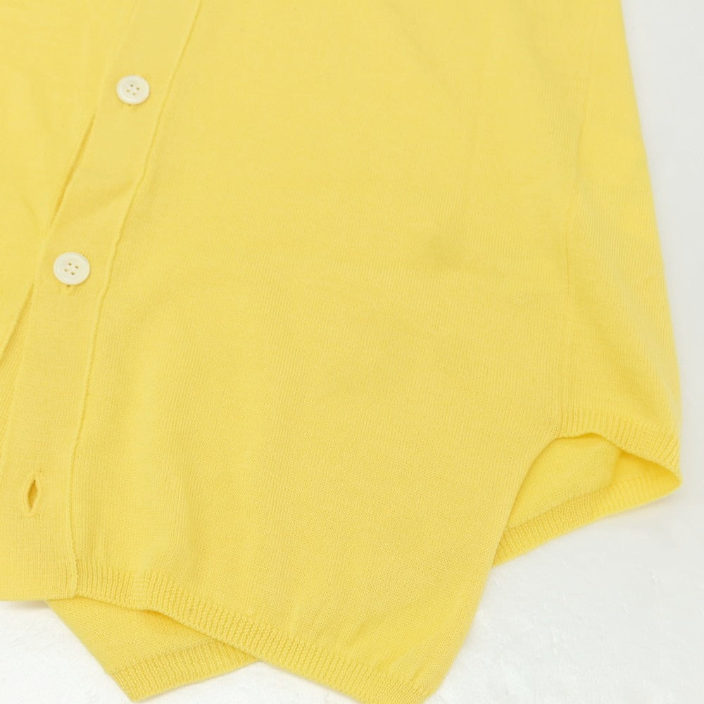 【中古】コムデギャルソンシャツ COMME des GARCONS SHIRT 2024年秋冬 ウール ロングニットベストカーディガン イエロー【 S 】【 状態ランクA 】【 メンズ 】
