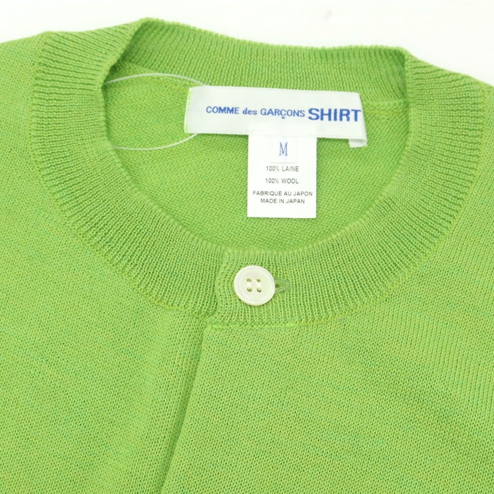 【中古】コムデギャルソンシャツ COMME des GARCONS SHIRT 2024年秋冬 ウール ロングニットベストカーディガン グリーン【 M 】【 状態ランクA 】【 メンズ 】