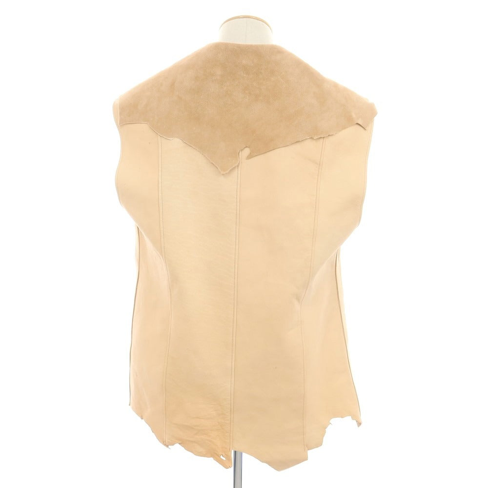 【中古】【未使用】ブラックバード BLACKBIRD 2025年春夏 sleeveless leather jacket ノースリーブ レザーブルゾン ベージュ【 1 】【 状態ランクS 】【 メンズ 】