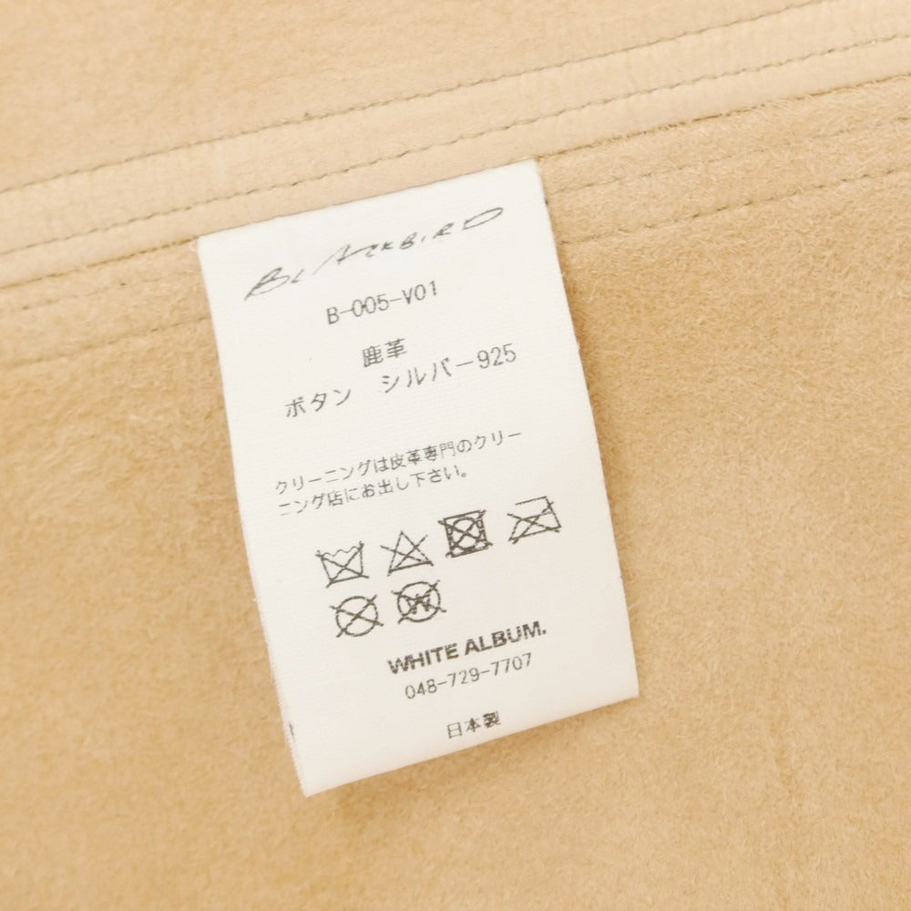 【中古】【未使用】ブラックバード BLACKBIRD 2025年春夏 sleeveless leather jacket ノースリーブ レザーブルゾン ベージュ【 1 】【 状態ランクS 】【 メンズ 】