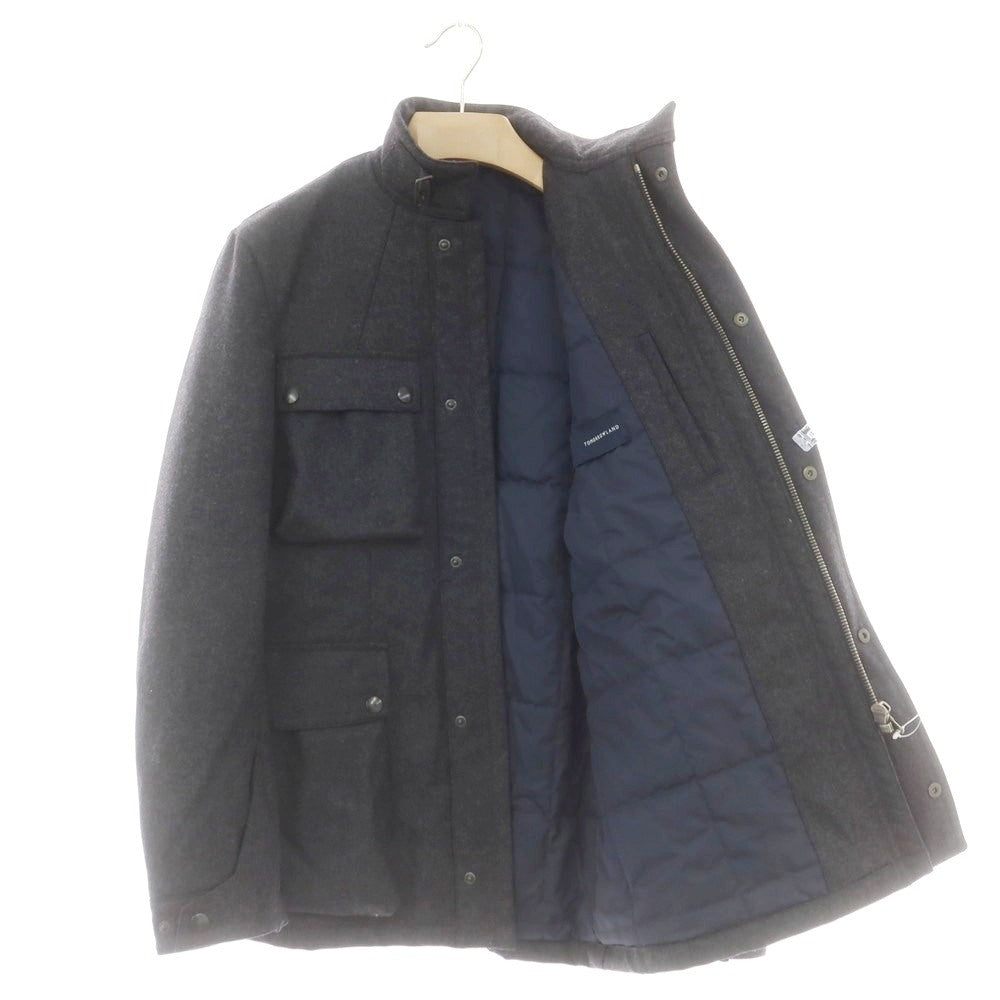 【中古】トゥモローランド TOMORROWLAND ウールカシミヤ スタンドカラー 中綿ブルゾン ダークグレー【 M 】【 状態ランクB 】【 メンズ 】