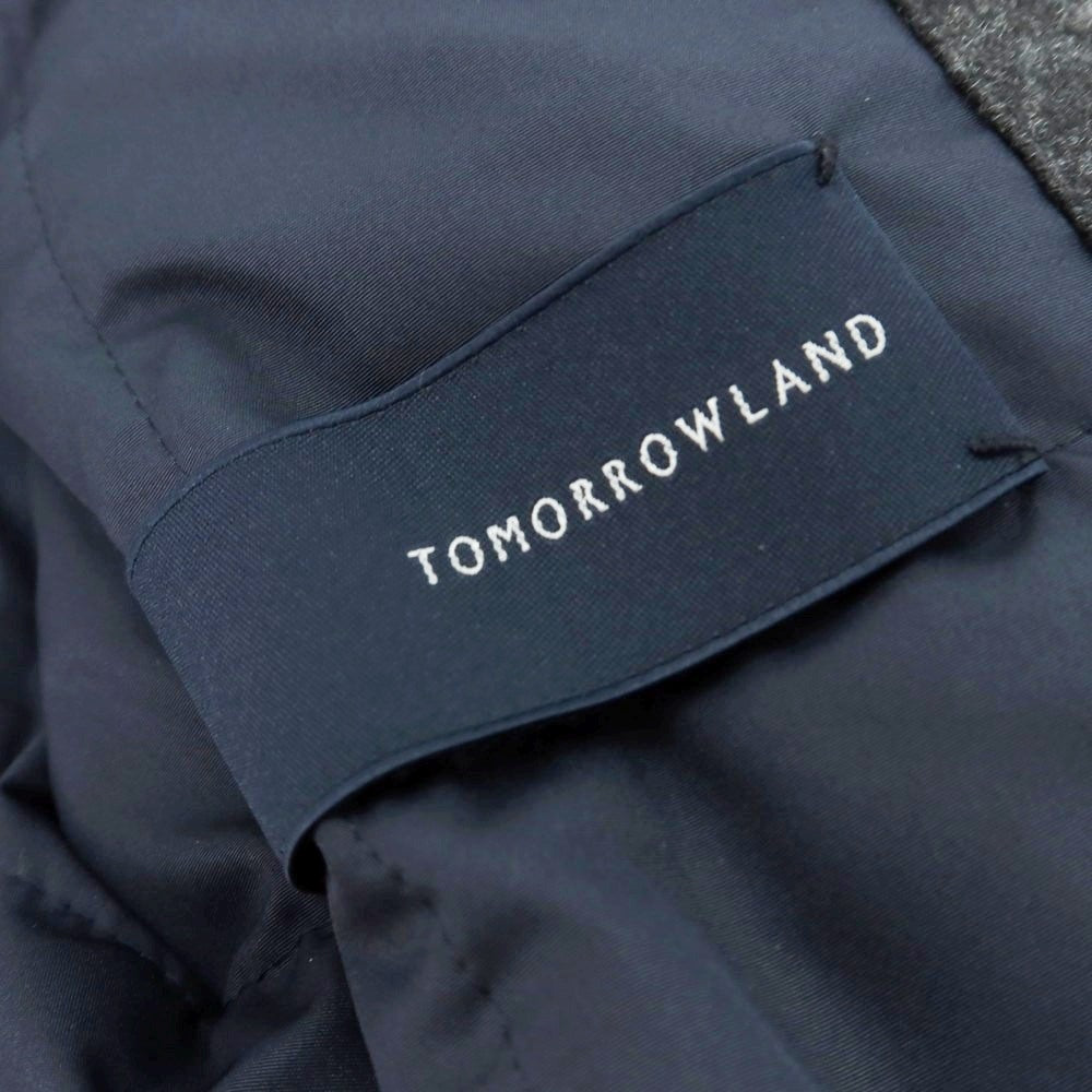 【中古】トゥモローランド TOMORROWLAND ウールカシミヤ スタンドカラー 中綿ブルゾン ダークグレー【 M 】【 状態ランクB 】【 メンズ 】