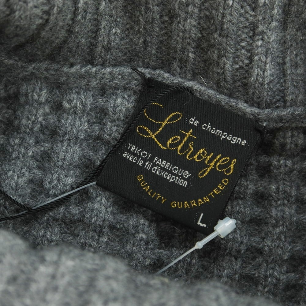 【中古】ルトロワ Letroyes ローゲージ ウールカシミヤ タートルネック プルオーバーニット グレー【 L 】【 状態ランクB 】【 メンズ 】