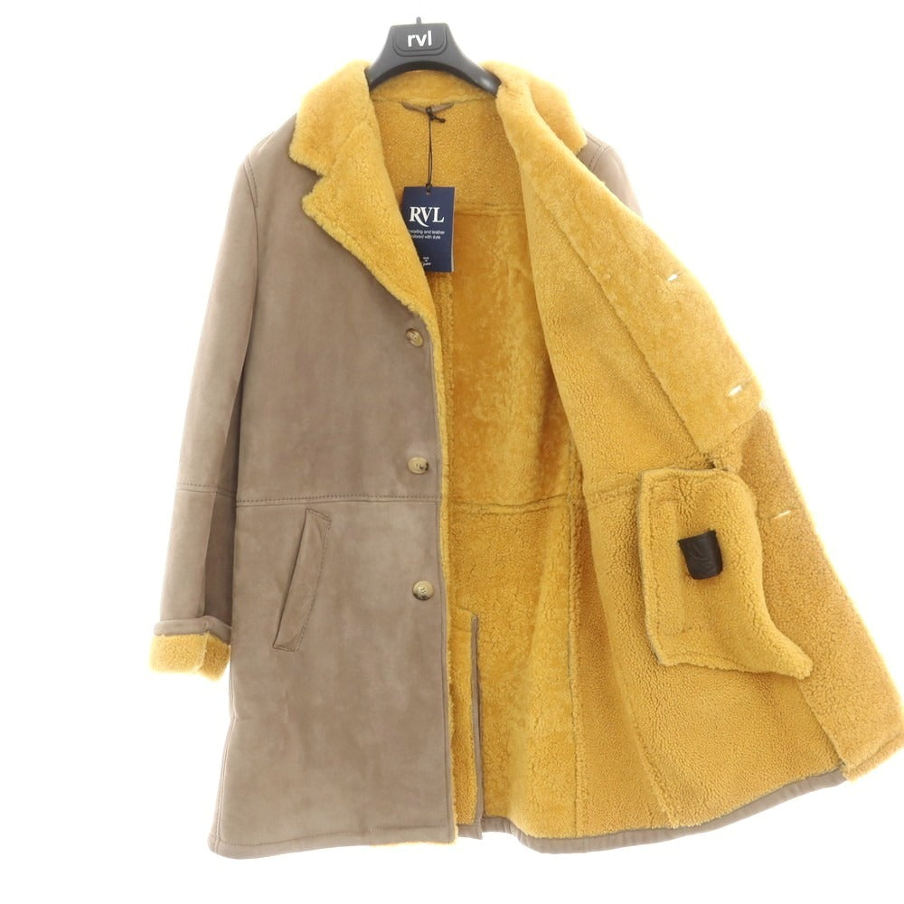 【新品】アール ヴィ エル rvl ムートンレザー コート ベージュ【 48 】【 状態ランクN 】【 メンズ 】