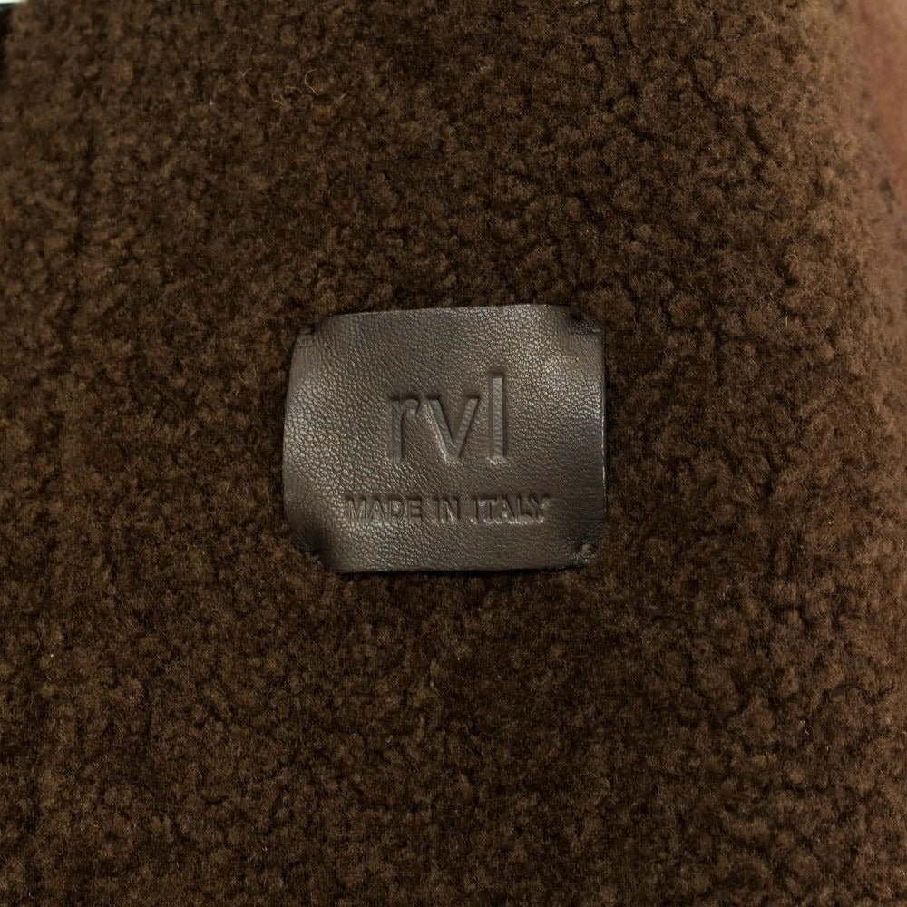 【新品アウトレット】アール ヴィ エル rvl ムートンレザー ジップアップブルゾン ブラウン【 48 】【 状態ランクN- 】【 メンズ 】