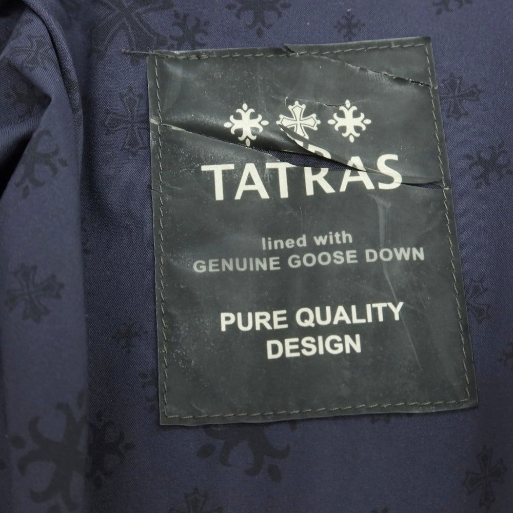【中古】タトラス TATRAS ウールシルク ダブルジップ ダウンジャケット ネイビー【 1 】【 状態ランクD 】【 メンズ 】