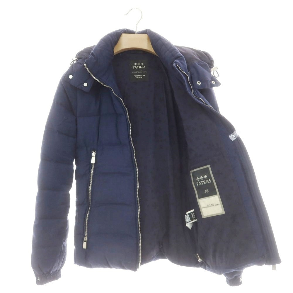 【中古】タトラス TATRAS ウールシルク ダブルジップ ダウンジャケット ネイビー【 1 】【 状態ランクD 】【 メンズ 】