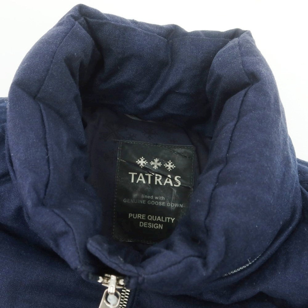 【中古】タトラス TATRAS ウールシルク ダブルジップ ダウンジャケット ネイビー【 1 】【 状態ランクD 】【 メンズ 】