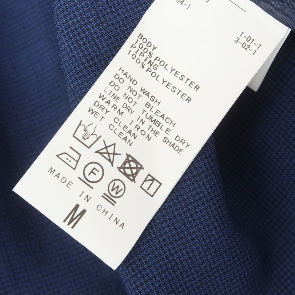 【中古】シンプリシテェ Simplicite ハウンドトゥース ポリエステル セットアップ 2つボタンスーツ ライトネイビー【 上M/下S 】【 状態ランクC 】【 メンズ 】