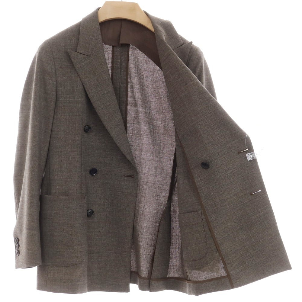 【中古】ファブリック トウキョウ FABRIC TOKYO ウールポリエステル 6B ダブルスーツ トープ【 表記なし (S位) 】【 状態ランクB 】【 メンズ 】