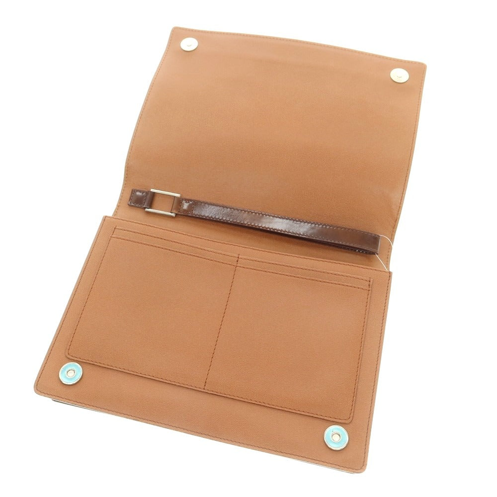 【中古】ダンヒル Dunhill レザー クラッチバッグ ブラウン【 状態ランクC 】【 メンズ 】