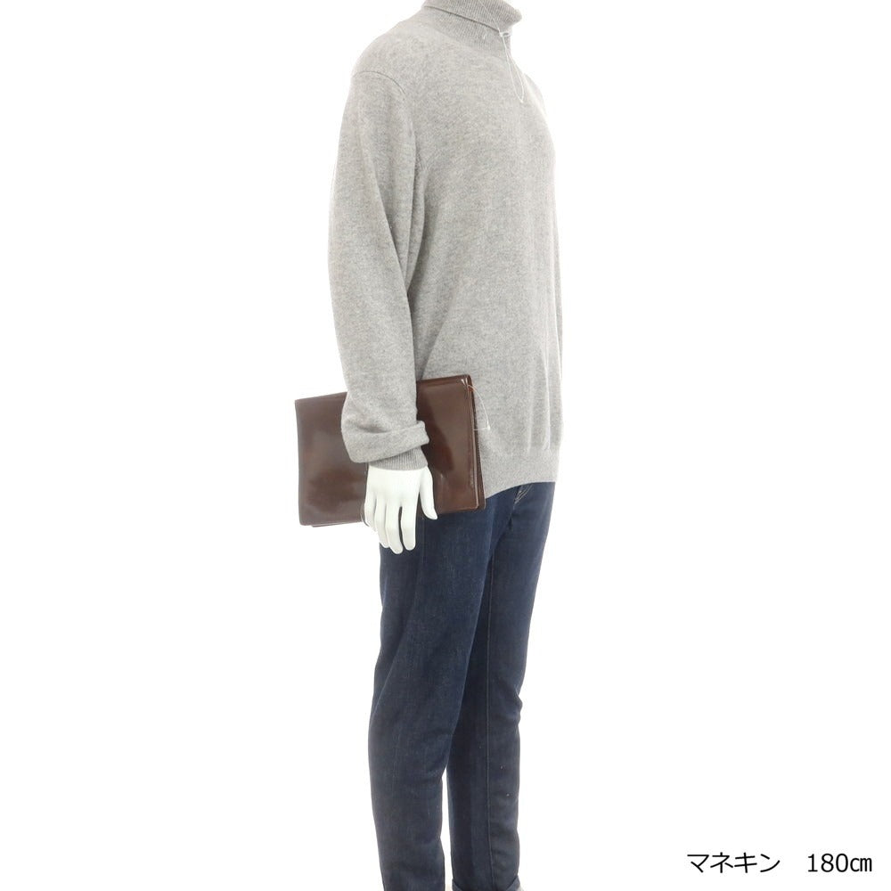 【中古】ダンヒル Dunhill レザー クラッチバッグ ブラウン【 状態ランクC 】【 メンズ 】