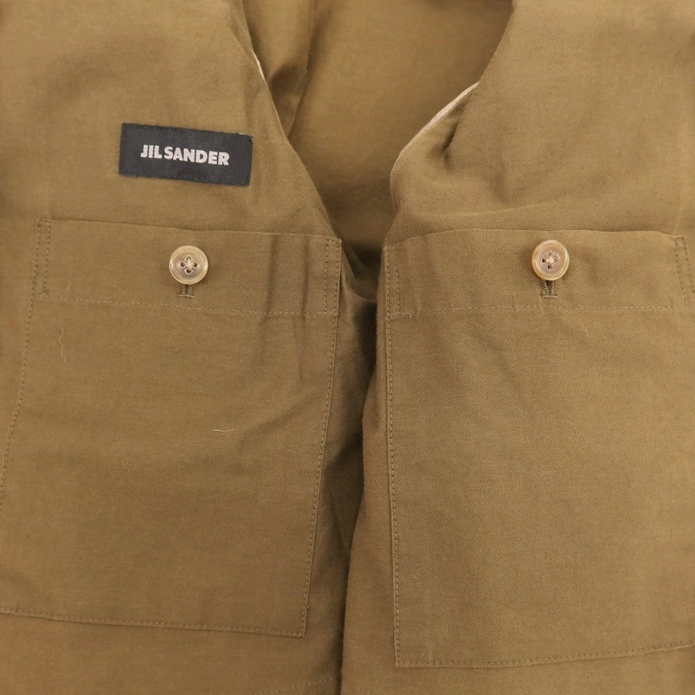 【中古】ジルサンダー JIL SANDER コットン コーデュロイ サファリジャケット ベージュブラウン【 48 】【 状態ランクD 】【 メンズ 】