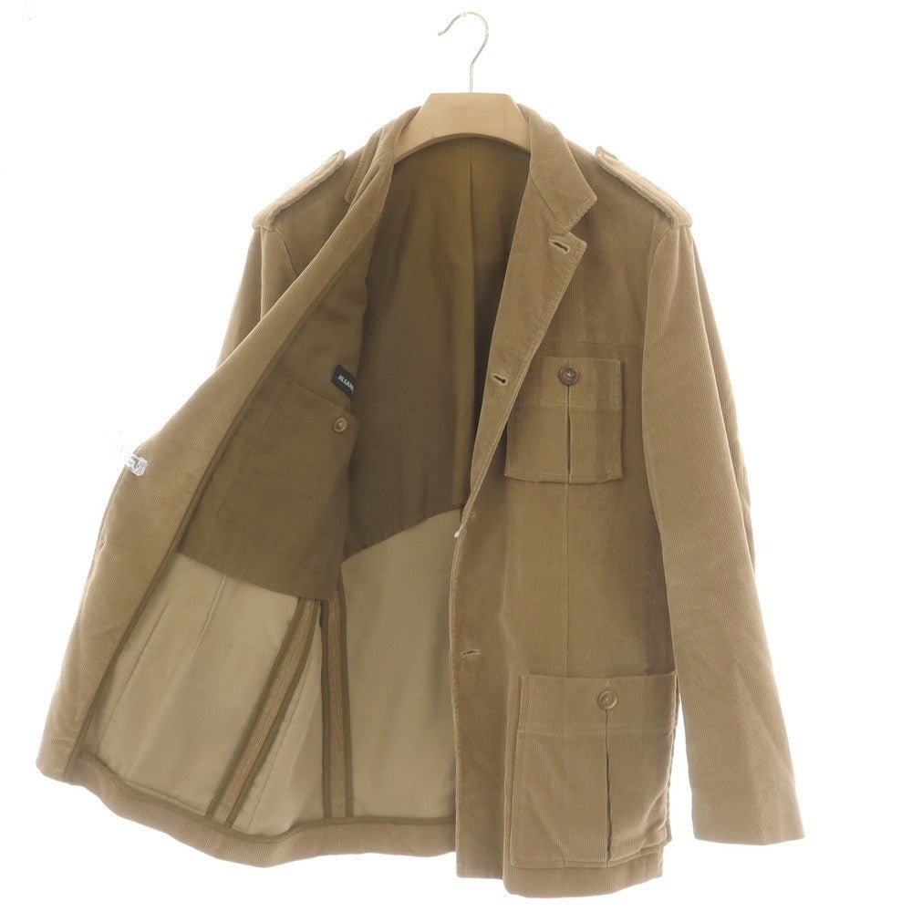 【中古】ジルサンダー JIL SANDER コットン コーデュロイ サファリジャケット ベージュブラウン【 48 】【 状態ランクD 】【 メンズ 】
