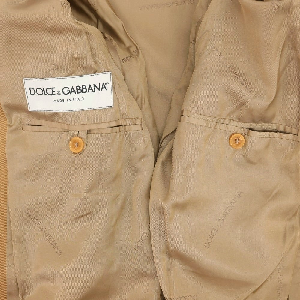 【中古】ドルチェアンドガッバーナ DOLCE&GABBANA コットン ジップアップ ブルゾン ライトブラウン【 M 】【 状態ランクD 】【 メンズ 】