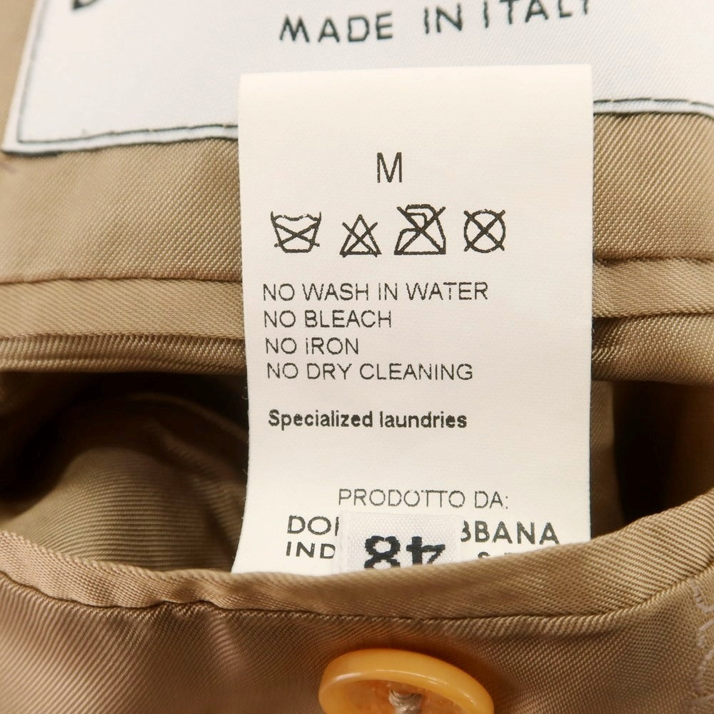 【中古】ドルチェアンドガッバーナ DOLCE&GABBANA コットン ジップアップ ブルゾン ライトブラウン【 M 】【 状態ランクD 】【 メンズ 】