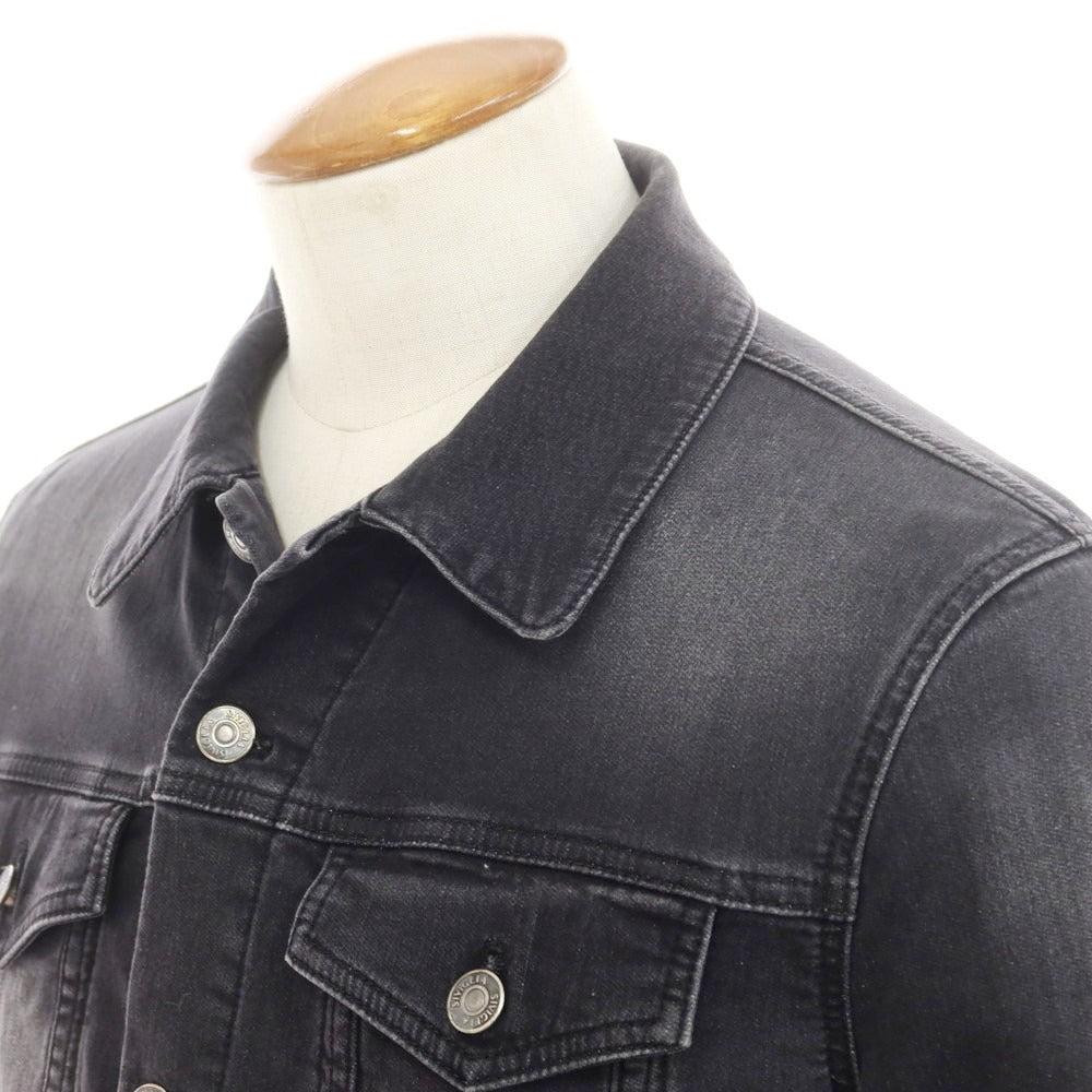 【中古】シビリア SIVIGLIA スウェット ジージャン デニムジャケット ブラック【 M 】【 状態ランクB 】【 メンズ 】
