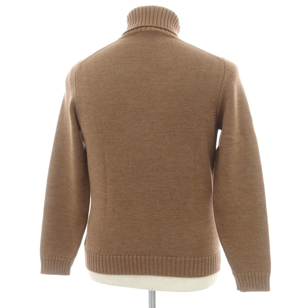 【中古】ザノーネ ZANONE ミドルゲージ ウール タートルネック プルオーバーニット ブラウン【 48 】【 状態ランクB 】【 メンズ 】