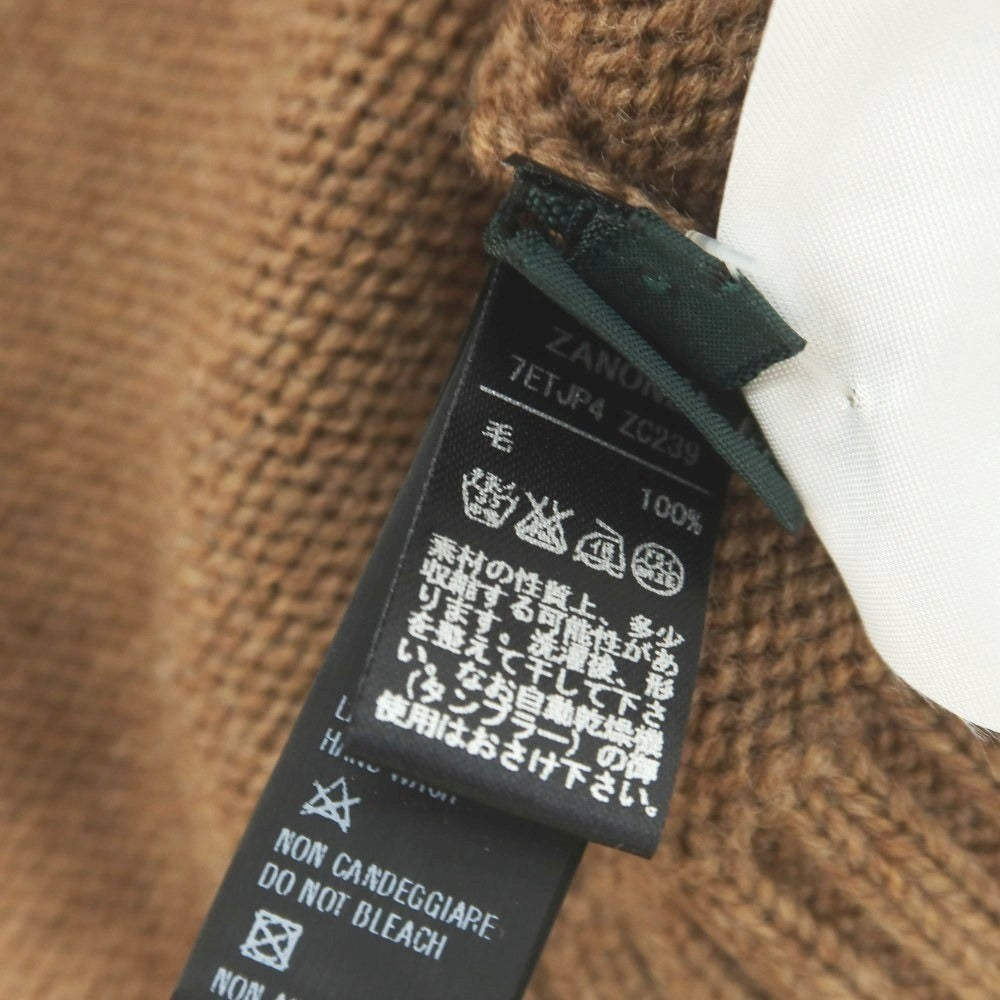 【中古】ザノーネ ZANONE ミドルゲージ ウール タートルネック プルオーバーニット ブラウン【 48 】【 状態ランクB 】【 メンズ 】