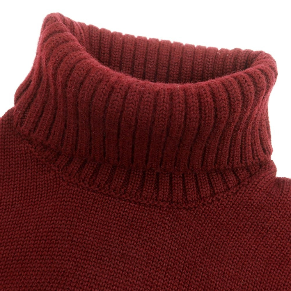 【中古】ザノーネ ZANONE ミドルゲージ ウール タートルネック プルオーバーニット バーガンディー【 48 】【 状態ランクB 】【 メンズ 】