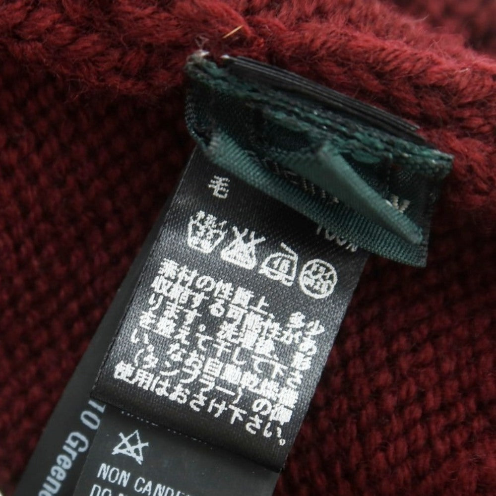 【中古】ザノーネ ZANONE ミドルゲージ ウール タートルネック プルオーバーニット バーガンディー【 48 】【 状態ランクB 】【 メンズ 】