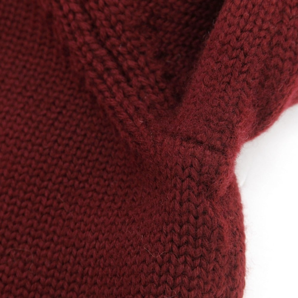 【中古】ザノーネ ZANONE ミドルゲージ ウール タートルネック プルオーバーニット バーガンディー【 48 】【 状態ランクB 】【 メンズ 】