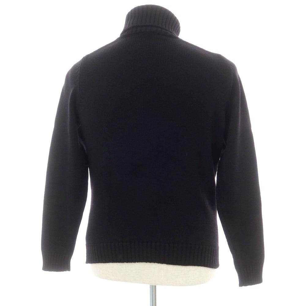 【中古】ザノーネ ZANONE ミドルゲージ ウール タートルネック プルオーバーニット ブラック【 48 】【 状態ランクB 】【 メンズ 】